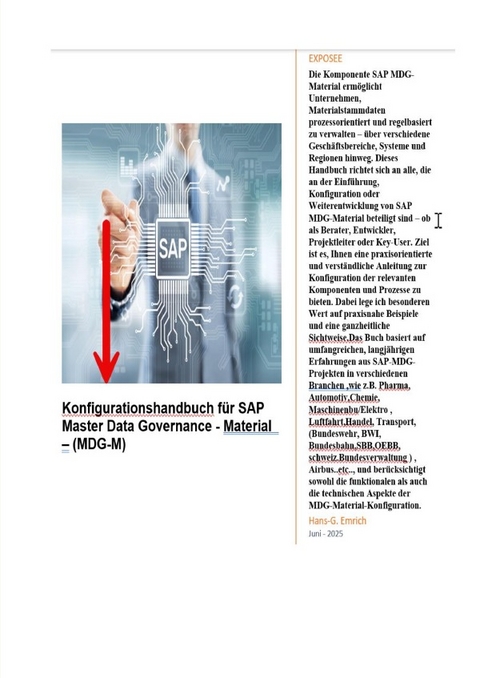 Konfigurationshandbuch für SAP Master Data Governance - Material – (MDG-M) - Hans-Georg Emrich