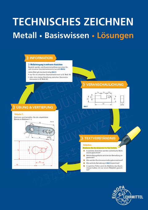 Lösungen zu 14340, Technisches Zeichen Metall Basiswissen - Bernhard Schellmann, Andreas Stephan