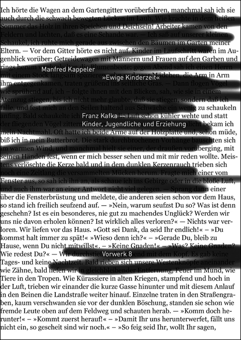 &raquo;Ewige Kinderzeit&laquo; - Manfred Kappeler