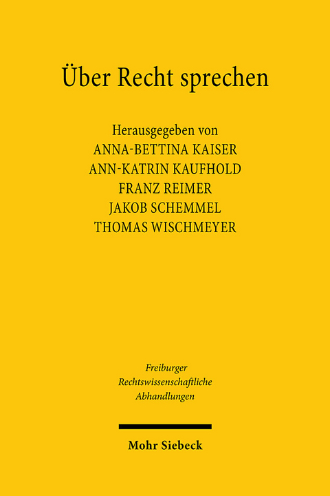 &Uuml;ber Recht sprechen - 