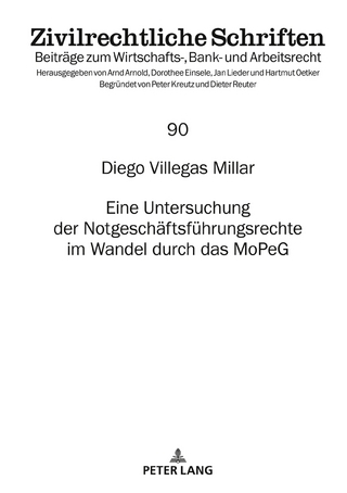 Die Notgeschaeftsfuehrung im Personengesellschaftsrecht