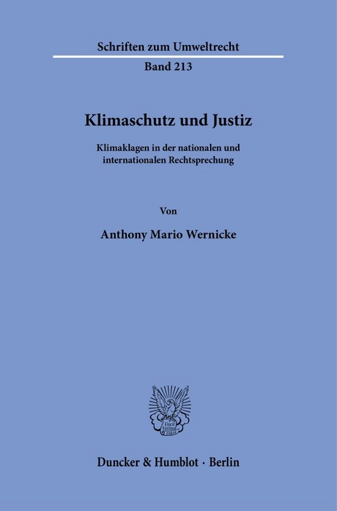 Klimaschutz und Justiz - Anthony Mario Wernicke