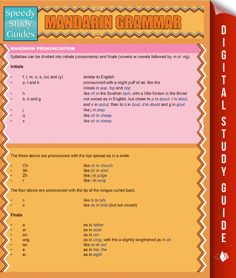 Mandarin Grammar (Speedy Study Guides) - Speedy Publishing