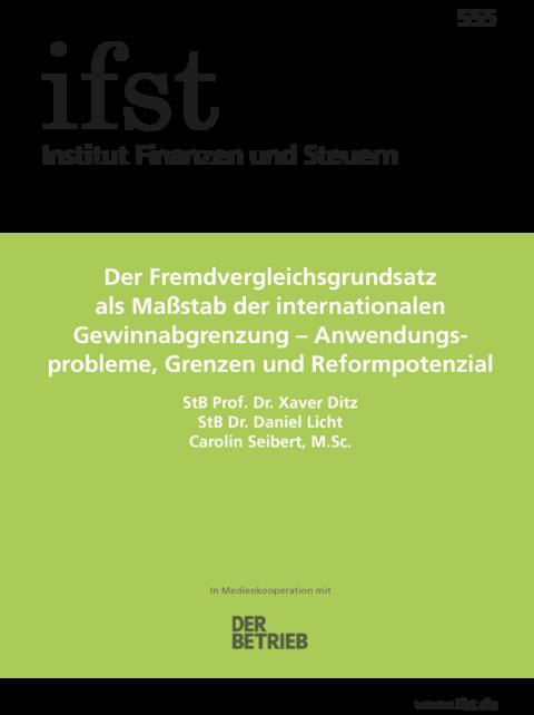 ifst-Schrift 555 - Xaver Ditz, Daniel Licht, Carolin Seibert