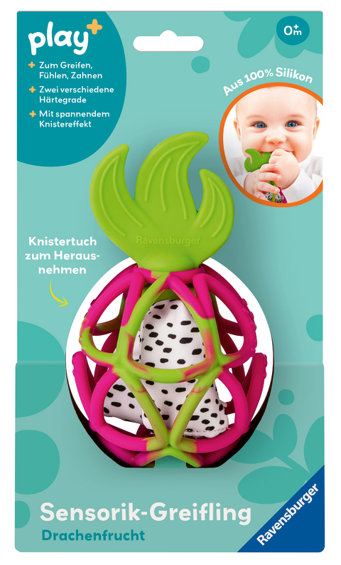 Play+ Sensorik-Greifling: Drachenfrucht - ab 0 Monate