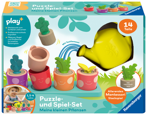 Play+ Puzzle- und Spiel-Set: Meine kleinen Pflanzen - ab 1,5 Jahre