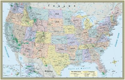 U.S. Map Poster (32 X 50 Inches) - Paper