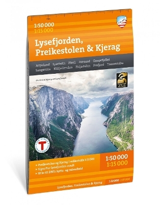 Lysefjorden, Preikestolen & Kjerag Hiking Map 1:50,000 / 1:15,000
