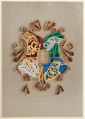 Harry Potter: Hogwarts Crest Quilled Card -  Insight Editions