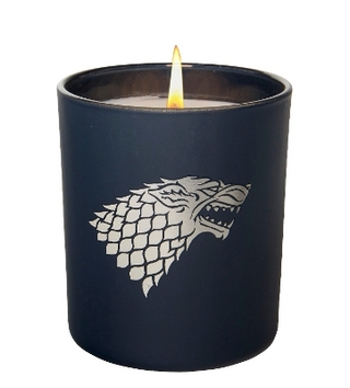 Game of Thrones: House Stark Large Glass Candle