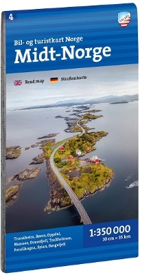 Car and tourist map of Central Norway (Midt Norge)