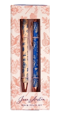 Jane Austen: Floral Pencil and Pen Set -  Insight Editions