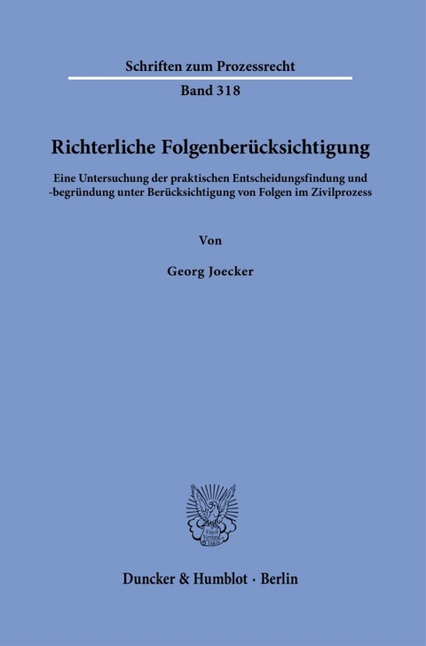 Richterliche Folgenber&uuml;cksichtigung - Georg Joecker
