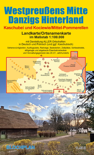 Landkarte Westpreußens Mitte/Danzigs Hinterland