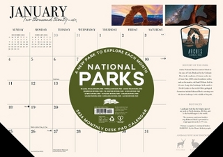 National Parks 2026 17 X 12 Small Monthly Deskpad