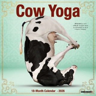 Cow Yoga 2026 7 X 7 Mini Wall Calendar