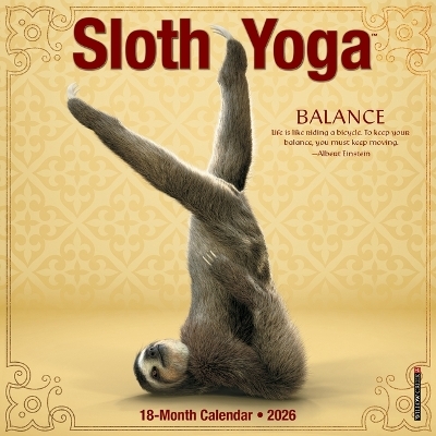 Sloth Yoga 2026 7 X 7 Mini Wall Calendar -  Willow Creek Press