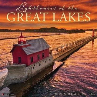 Lighthouses of the Great Lakes 2026 12 X 12 Wall Calendar