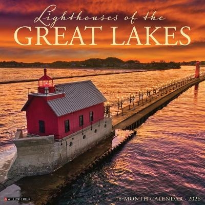 Lighthouses of the Great Lakes 2026 12 X 12 Wall Calendar -  Willow Creek Press