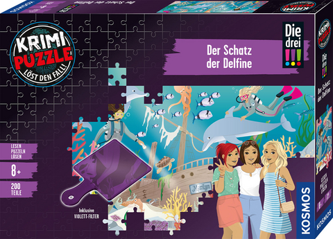 Krimipuzzle Die drei !!! Der Schatz der Delfine