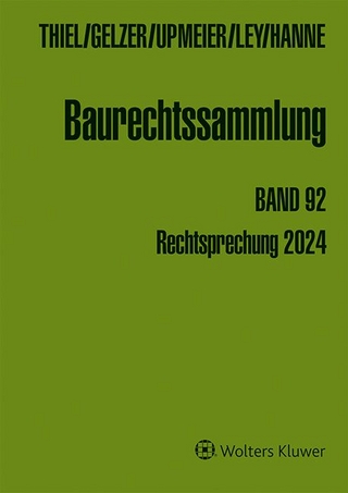 Baurechtssammlung. Rechtsprechung des Bundesverwaltungsgerichts,... / Baurechtssammlung Band 92