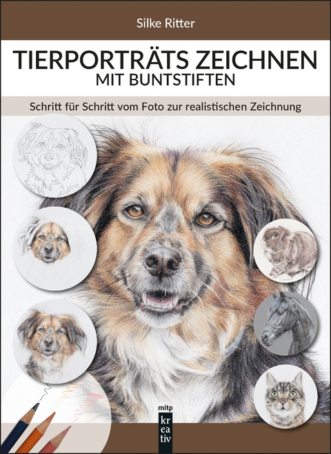 Tierportr&auml;ts zeichnen mit Buntstiften - Silke Ritter