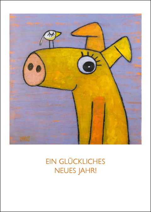 Miri - Ein gl&uuml;ckliches neues Jahr - Briefkarte ohne Umschlag - 