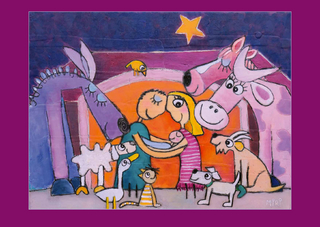 Miri - Krippe - Briefkarte ohne Umschlag