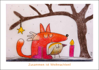 Miri - Zusammen ist Weihnachten! - Briefkarte ohne Umschlag