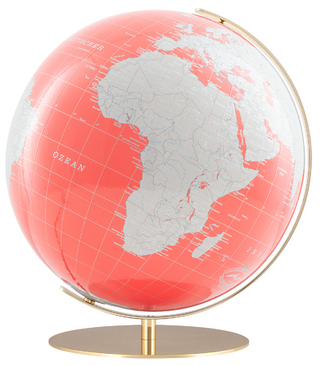 ARTLINE Regent Tischglobus, Ø 34 cm, Koralle