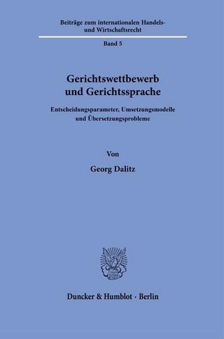 Gerichtswettbewerb und Gerichtssprache