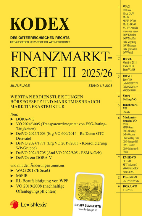 KODEX Finanzmarktrecht Band III 2025/26 - 