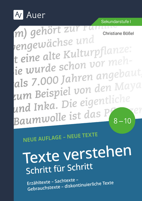 Texte verstehen, Schritt f&uuml;r Schritt - Christiane B&ouml;&szlig;el