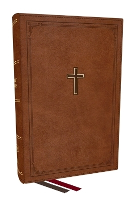 KJV Personal Size Large Print End-of-Verse Reference Bible, Brown Leathersoft, Red Letter, Comfort Print - Thomas Nelson