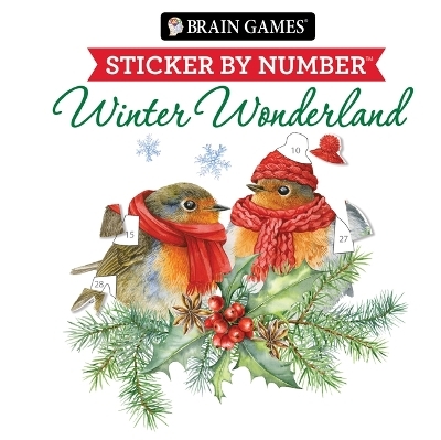 Brain Games - Sticker by Number Compact Edition: Winter Wonderland 7x7 Inches Cozy Winter Activity, Travel Size Activity Book for Adults & Kids 7+ -  Publications International Ltd,  New Seasons,  Brain Games