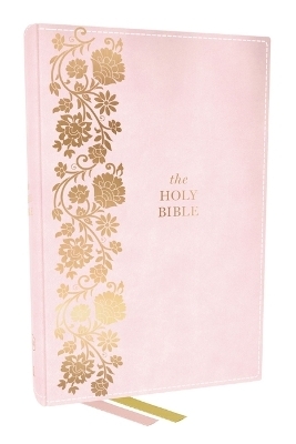 KJV Personal Size Large Print End-of-Verse Reference Bible, Pink Leathersoft, Red Letter, Comfort Print (Thumb Indexed) - Thomas Nelson