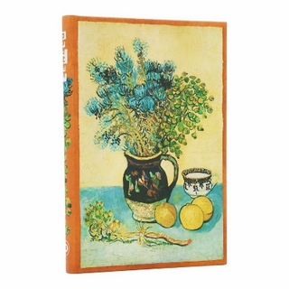 Van Gogh’s Still Life Mini Unlined Hardcover Journal (Elastic Band Closure)