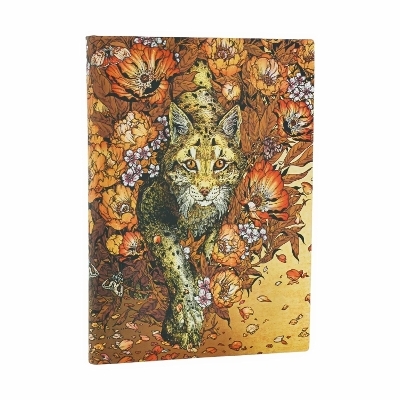 Lynx Rising (Erica Williams Art) Midi Lined Softcover Journal (Elastic Band Closure) -  Paperblanks