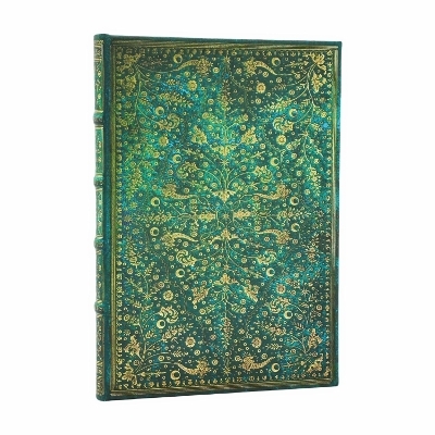 Emerald Flower (Nature&rsquo;s Grace) Midi Unlined Hardcover Journal (Elastic Band Closure) -  Paperblanks