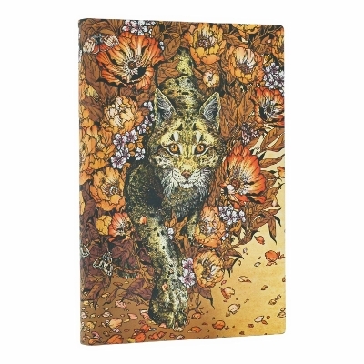 Lynx Rising (Erica Williams Art) Mini Lined Softcover Journal (Elastic Band Closure) -  Paperblanks