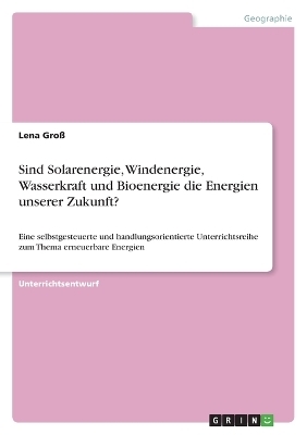 Sind Solarenergie, Windenergie, Wasserkraft und Bioenergie die Energien unserer Zukunft? - Lena Gro&szlig;