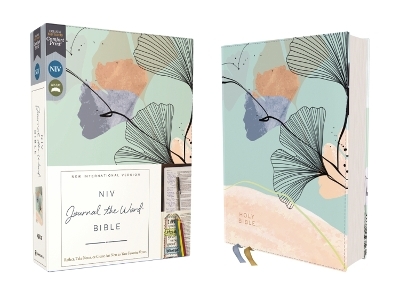 NIV, Journal the Word Bible (Perfect for Note-Taking), Leathersoft, Teal/Floral, Red Letter, Comfort Print -  Zondervan