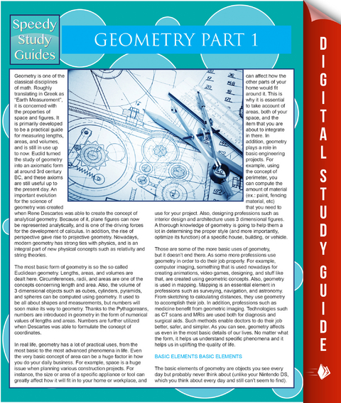 Geometry Part 1 (Speedy Study Guides) - Speedy Publishing