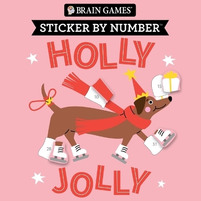 Brain Games - Sticker by Number Compact Edition: Holly Jolly 7x7 Inches Christmas Stocking Stuffer, Travel Size Activity Book for Adults & Kids 7+ -  Publications International Ltd,  New Seasons,  Brain Games