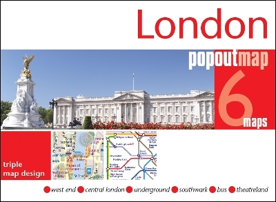 London PopOut Map - 3 pop up maps in 1 pocket size format - 
