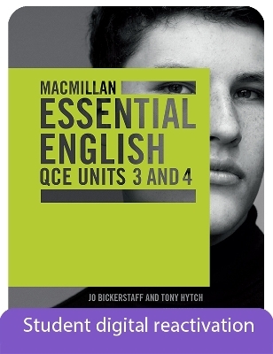 Macmillan Essential English QCE Units 3&4 Student Book + Digital: 1-Year Reactivation Code