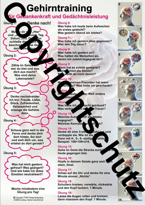 Gehirntraining - f&uuml;r Gedankenkraft und Ged&auml;chtnisleistung - Tanja Aeckersberg