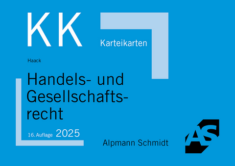 Karteikarten Handels- und Gesellschaftsrecht - Claudia Haack