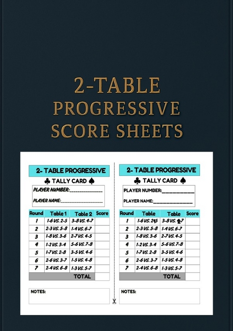 2-Table progressive sheet score sheets - Adriana Saru