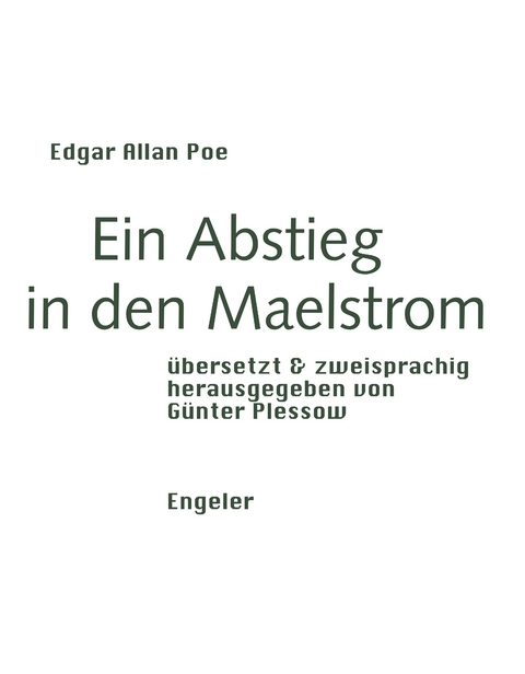 Ein Abstieg in den Maelstrom - Edgar Allan Poe